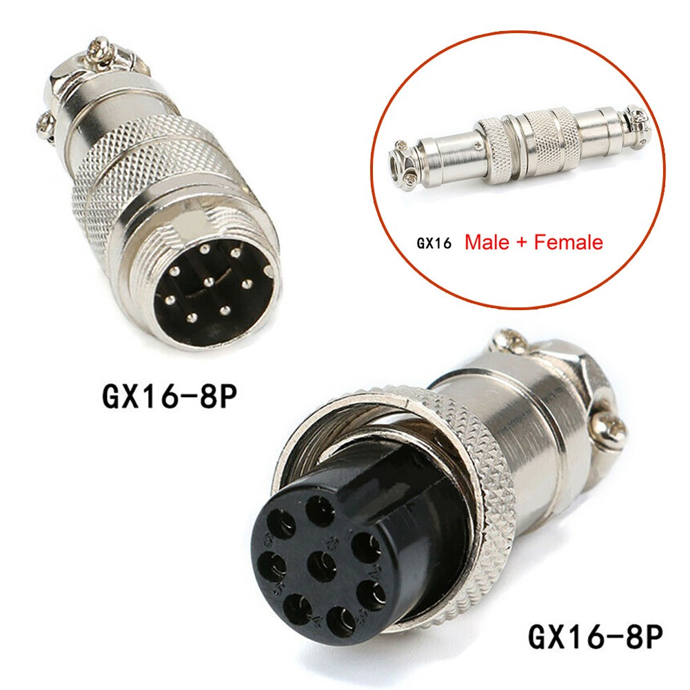 GX16 8Pin Aviation Plug Male &Female Metal Wire Connector Plug Socket