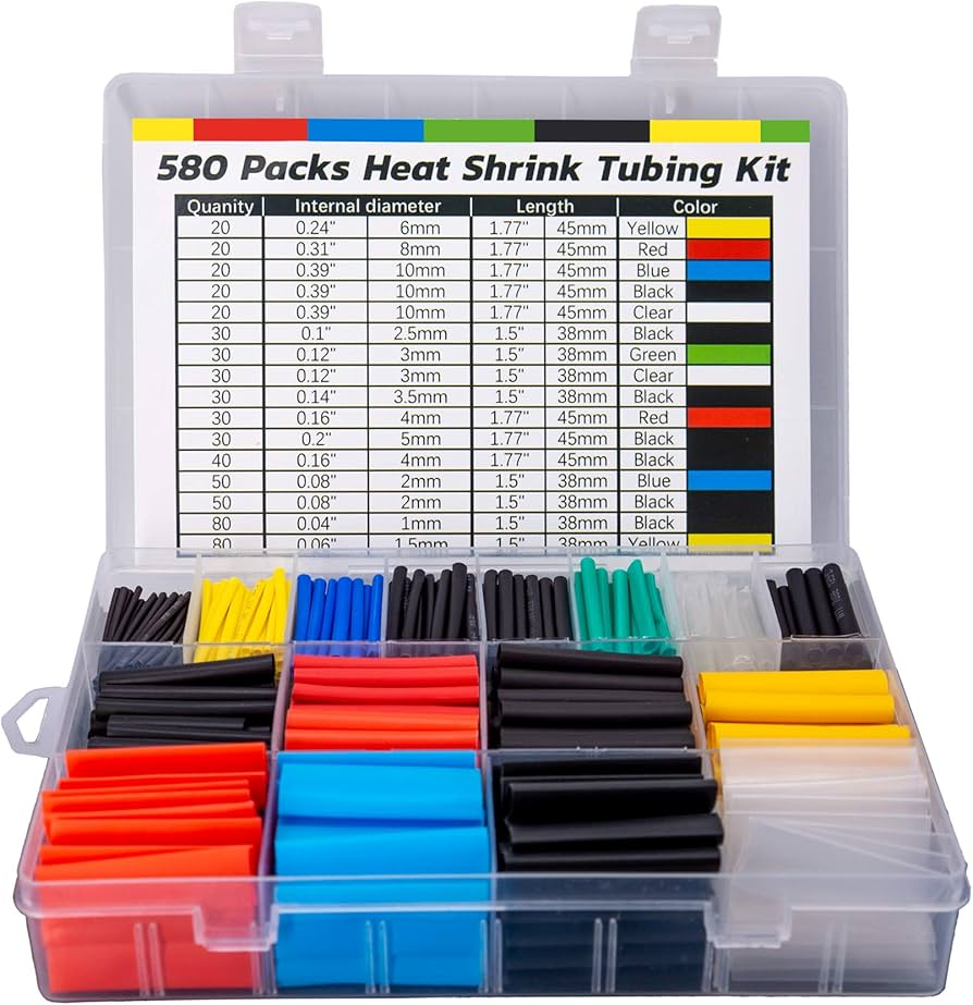 Heat Shrink Tube Set, 580 Pieces Heat Shrink Tubing