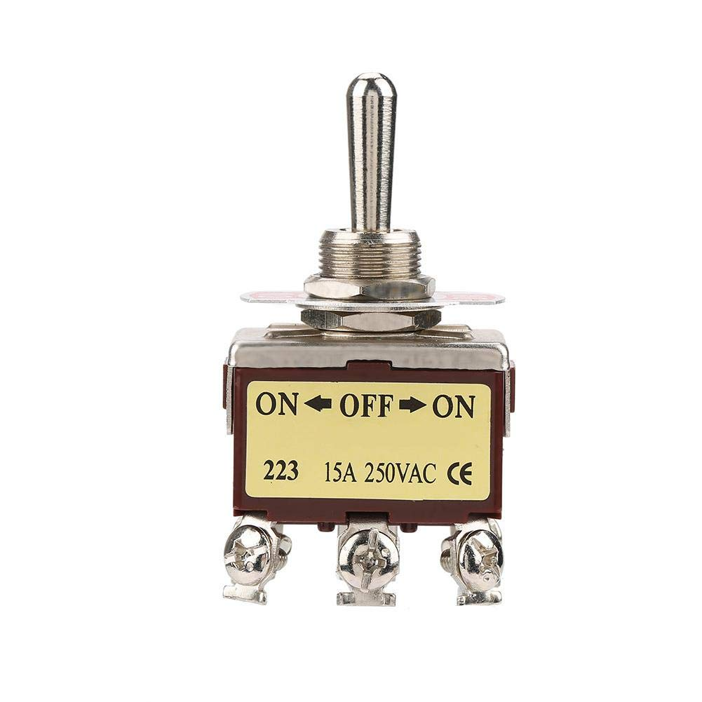 12mm 15A toggle switch on-off-on 6 pin non-latch(spring)