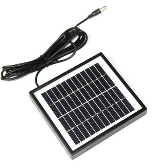 لوحة شمسية مع سلك بطول 3 امتار / Solar Panel 12V 2W with 3M Wired DC Connector