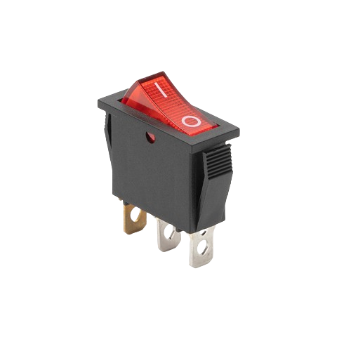 KCD3 (on-off) Illuminated red color 3 pin 250V/15A Rocker Switch