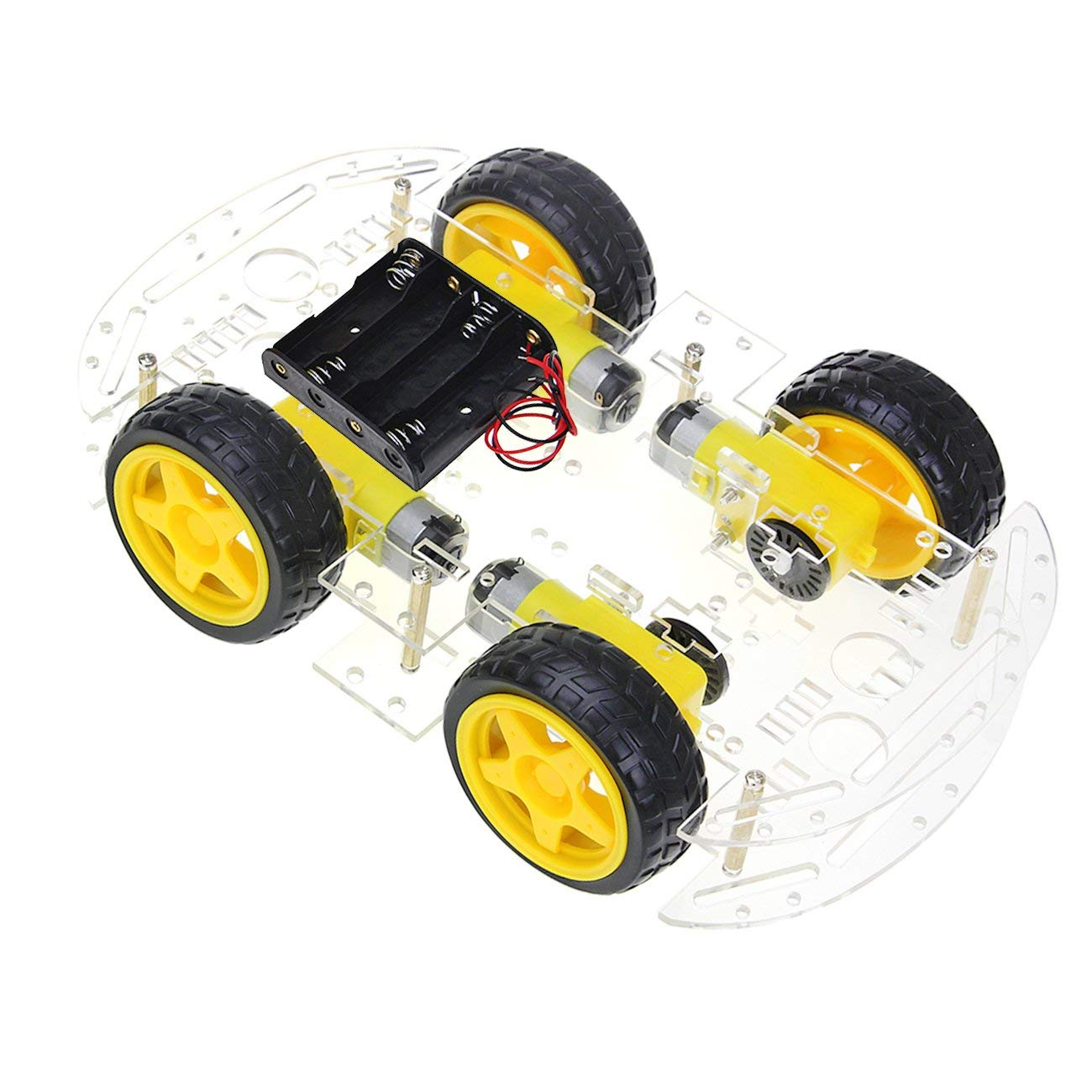 Smart Car Kit with Speed Encoder 4WD Robot Chassis Kits and Battery Box for Arduino