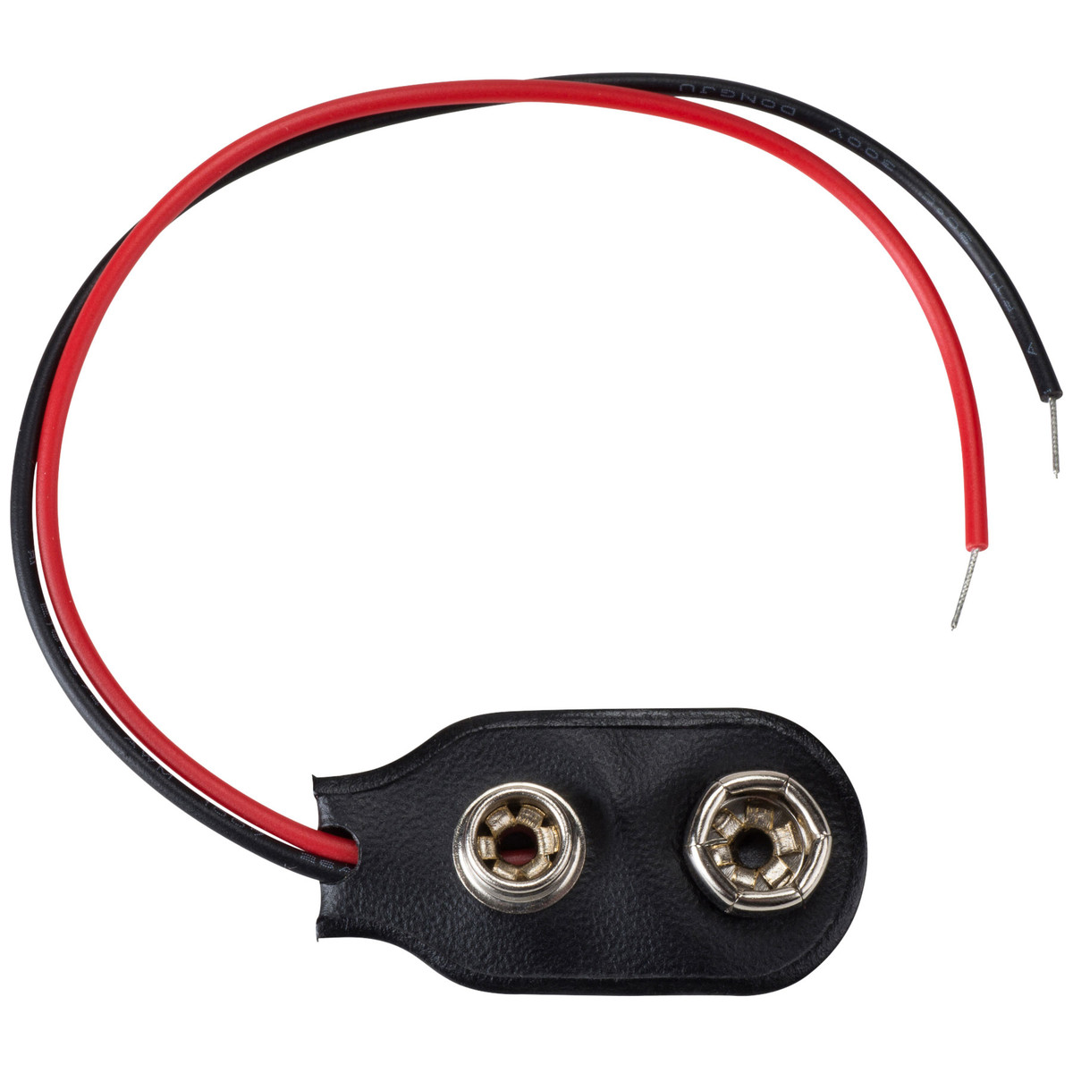 9V Battery Clips Black Red Wired Cable Connection