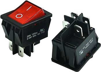 KCD4 (on-off) Illuminated red color 4 pin 250V/16A Rocker Switch