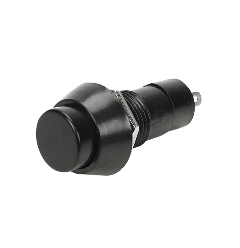 12MM ROUNDED BLACK COLOR LATCH PUSH BUTTON SWITCH (ON-OFF)