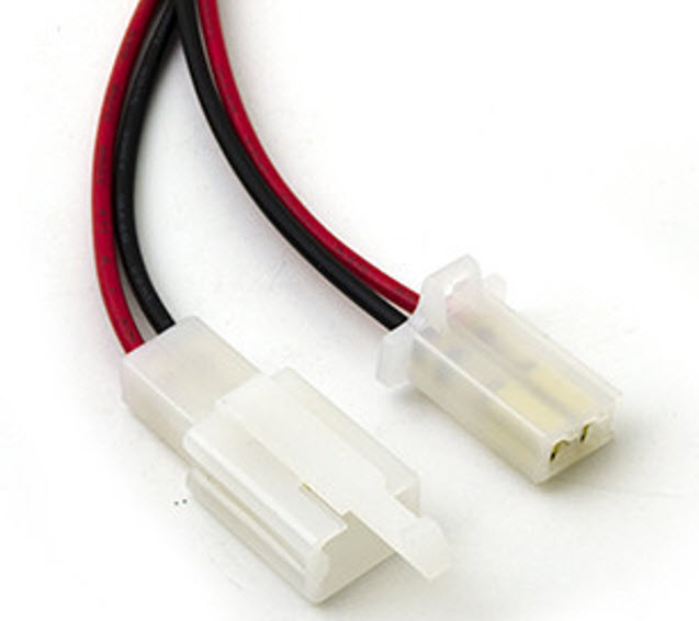 CONNECTOR 2 PIN WITH WIER 2.8mm male/female 15cm