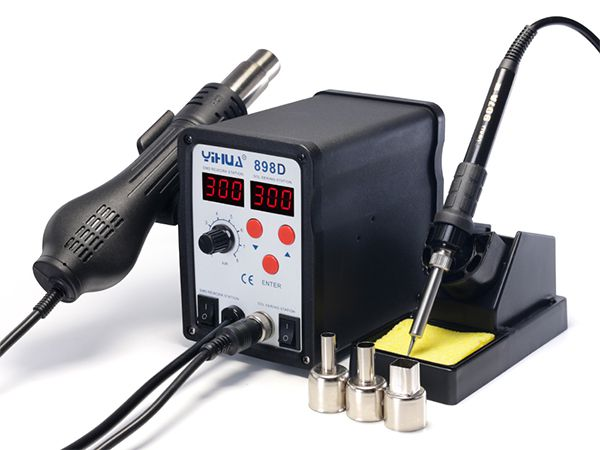 YIHUA-898D Series Hot Air Rework Station with Soldering Iron