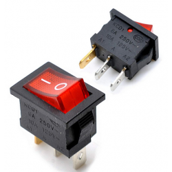 Kcd1 (on-off) 15*21mm Illuminated 3pin red color 250V/6A Rocker Switch