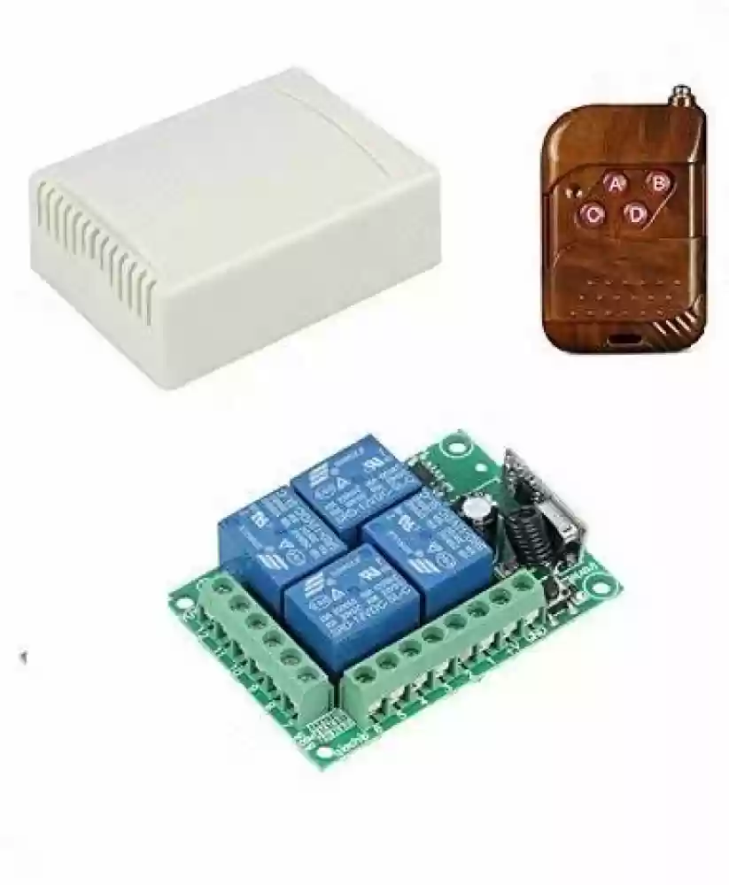 433MHz 12V 4CH Channel Relay RF Wireless Remote Control Switch