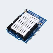 درع النموذج الأولي لأردوينو مع لوحة تجارب صغيرة / Arduino UNO Prototype Shield with Mini Breadboard