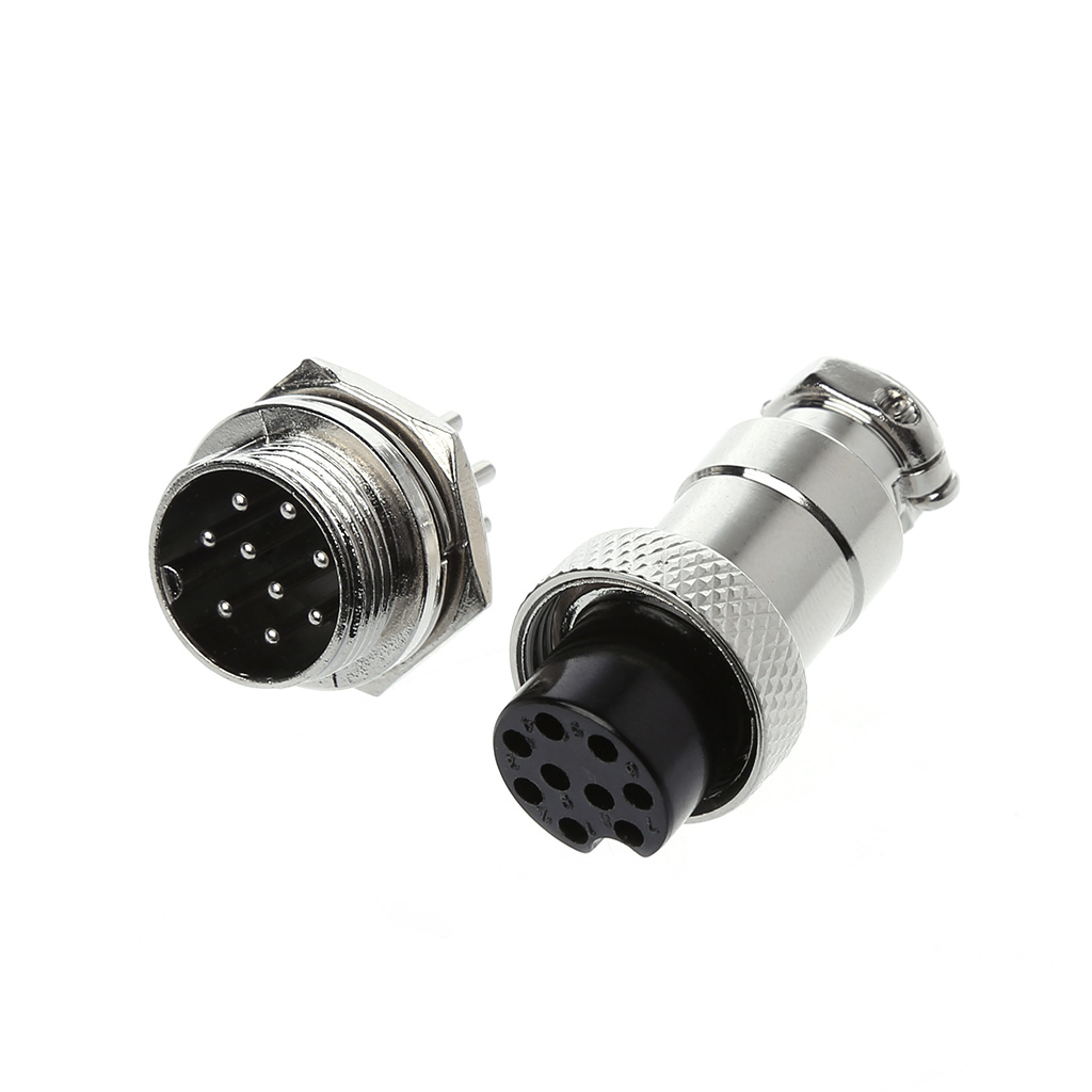 GX16 9Pin Aviation Plug Male &Female Metal Wire Connector Plug Socket