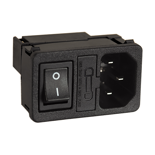 AC Power Socket, with switch and fuse