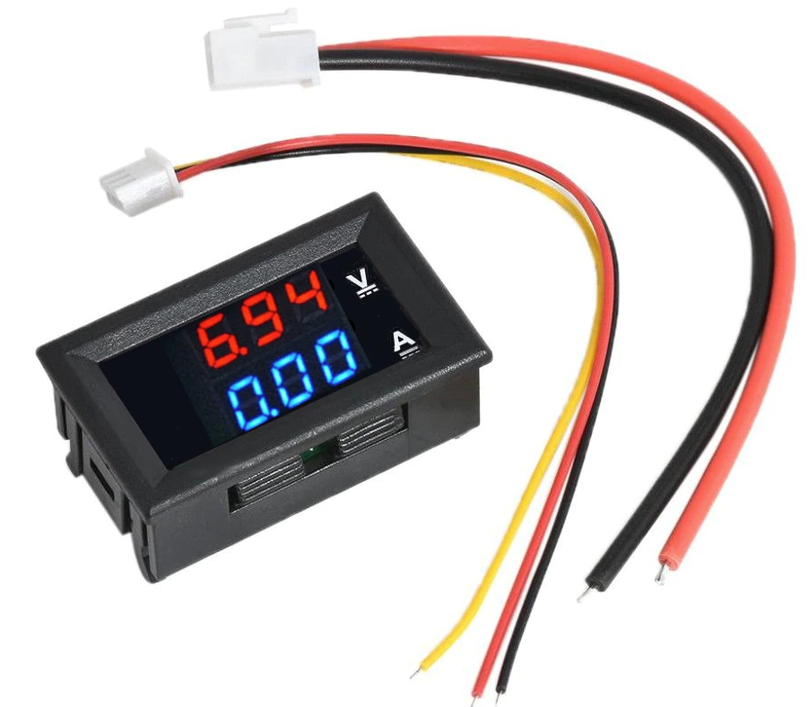 DC 100V 100A Voltmeter Ammeter Blue + Red LED Amp Dual Digita