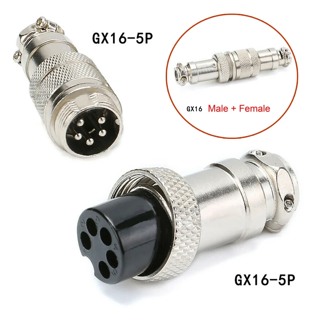 GX16 5Pin Aviation Plug Male &Female Metal Wire Connector Plug Socket