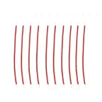 مجموعة 10 اسلاك توصيل الكترونية لون احمر بطول5  سم مع نهايه مطليه بالقصدير /   Flexible Hook Up Wires 50MM 10PCS RED COLLAR 3239