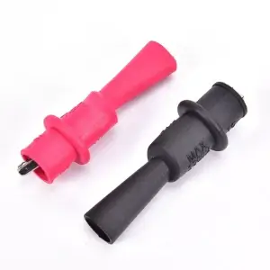 مشبك اختبار بملقط تمساح لمدخل 4 مم / Crocodile Alligator Clips Clamp Test Probe for 4mm For Banana