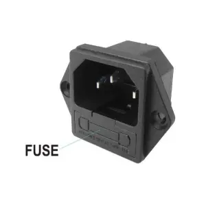 مقبس لوحة ذكر مع فيوز / MALE PLUG PANEL SOCKET CONNECTORS 15A 250V WITH FUSE