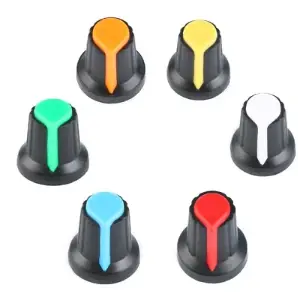 غطاء مقبض بوتنشميتر / Plastic Knob WH148 Potentiometer Knob Cap Applicable Diameter 6mm