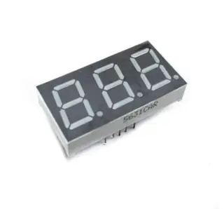 سيفن سيجمنت ثلاثي  كومن كاثود / LED 7 SEGMENT DISPLAY 0.56-INCH COMMON CATHODE 3 DIGIT