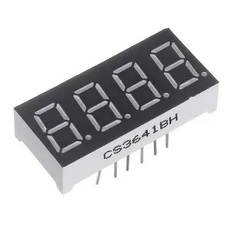 سيفن سيجمنت رباعي كومن كاثود / LED 7 SEGMENT 4 DIGIT DISPLAY 0.56-INCH COMMON CATHODE