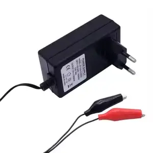 شاحن بطاريات 12 فولت اوتوماتيك بمشبك تمساح / AUTOMATIC LEAD ACID BATTERY CHARGER 12V 600MA