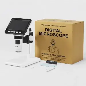 ميكروسكوب رقمي / Inskam 307 LCD Digital Microscope 4.3 inch 50X-1000X Magnification Zoom HD 1080P 2 Megapixels Compound 2000 mAh Battery USB Microscope 8 Adjustable LE