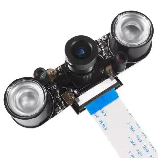 كاميرا راسبري بميزه رؤية ليلية بالأشعة تحت الحمراء / Raspberry pi Infrared Night Vision Camera 4B/3B+ Fillable and Focusable