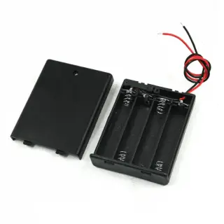 حامل بطاريات 4 قطع AAA مع غطاء ومفتاح / 4X AAA BATTERY HOLDER WITH COVER& SWITCH