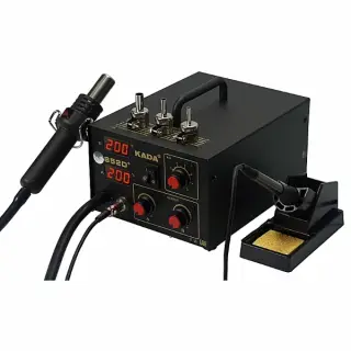 محطه لحام وهواء / KADA 852D+ Series 2 in 1 Hot Air Rework Station with Soldering Iron
