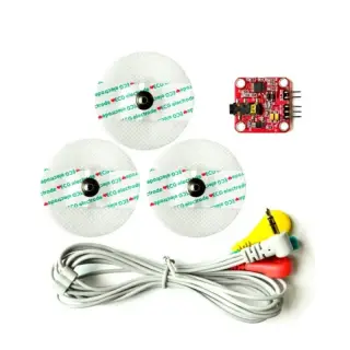 كيت رصد معدل ضربات القلب مع وحدة استشعار  ECG MODULE AD8232 PULSE HEART MONITORING SENSOR MODULE KIT