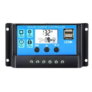 منظم شحن الطاقة الشمسية / 30A PWM Solar Charge Controller 12V/24V Auto with Dual USB