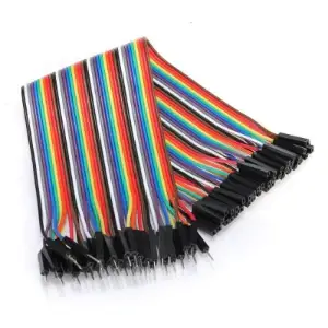 40 قطعة من الأسلاك (الجمبرز) بطول 20 سم، من ذكر إلى أنثى / 20cm Male to Female jumper wires 40pcs