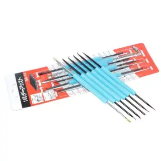عدة أدوات لحام وصيانة إلكترونيات 6 في 1 للفك والإصلاح / 6-in-1 Steel Solder Assist BGA PCB Repair Tool Set – Electronic Welding