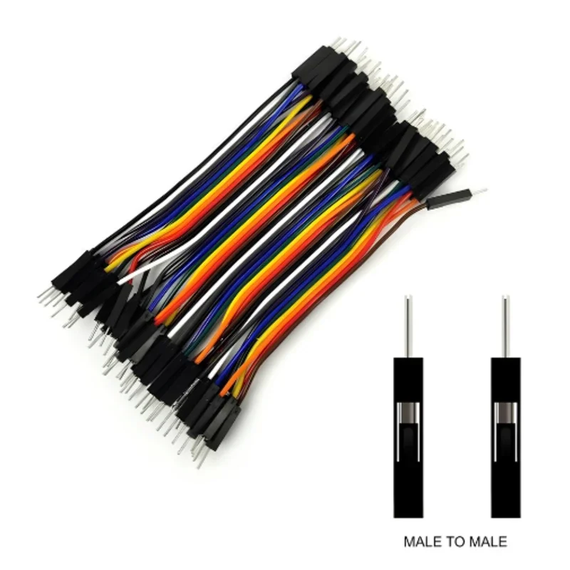 أسلاك من ذكر الى ذكر بطول 10 سم × 40 قطعة / 10cm Male to Male jumper wires 40pcs