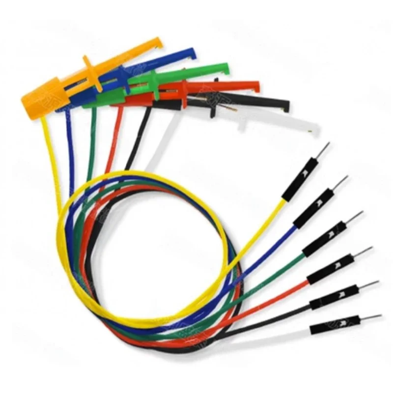 كابل اختبار  ذكر بطول 30 سم، 6 ألوان / Dupont Male to Hook test cable 6 colors 30cm