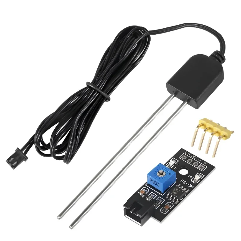 حساس قياس رطوبة التربة مع كابل 1.3 متر، / Soil Moisture Sensor Detector Module Soil Moisture Humidity Test Sensor with 1.3M Cable