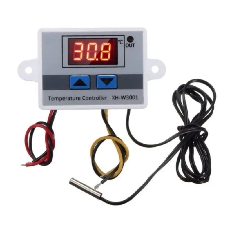 تحكم رقمي في درجة الحرارة 12 فولت / XH-W3001 DC 12V 120W Digital Display LED Temperature Controller with Thermostat Control Switch Probe