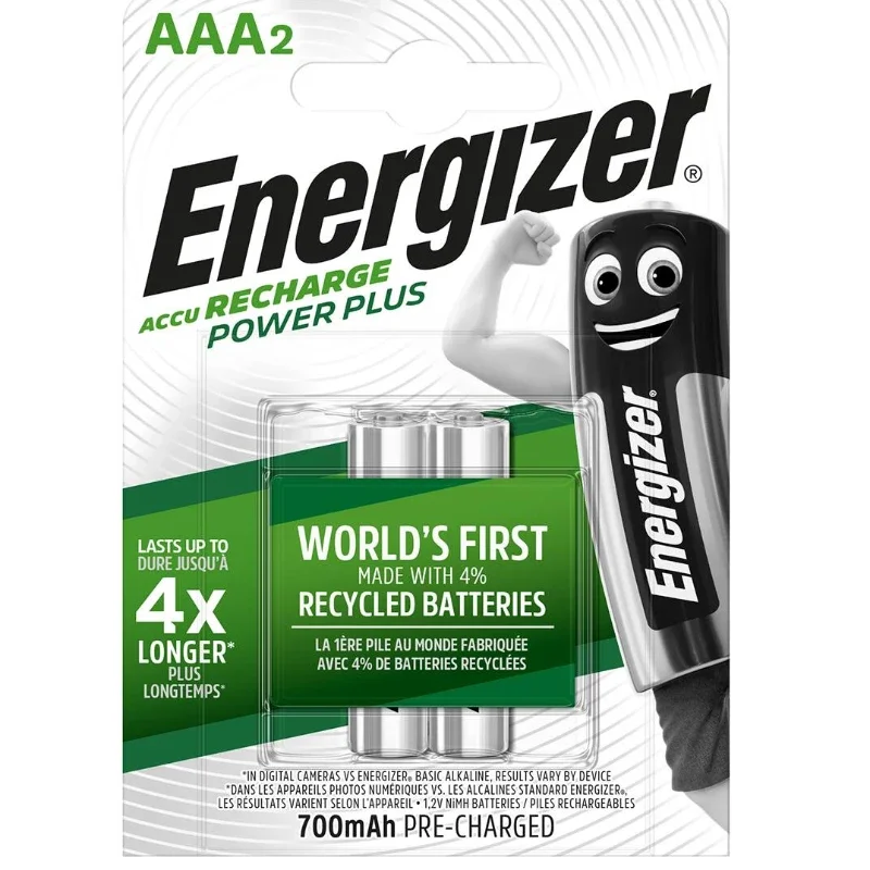 بطاريات إنرجايزر AAA قابلة للشحن / Energizer Rechargeable AAA 700mAh ×2
