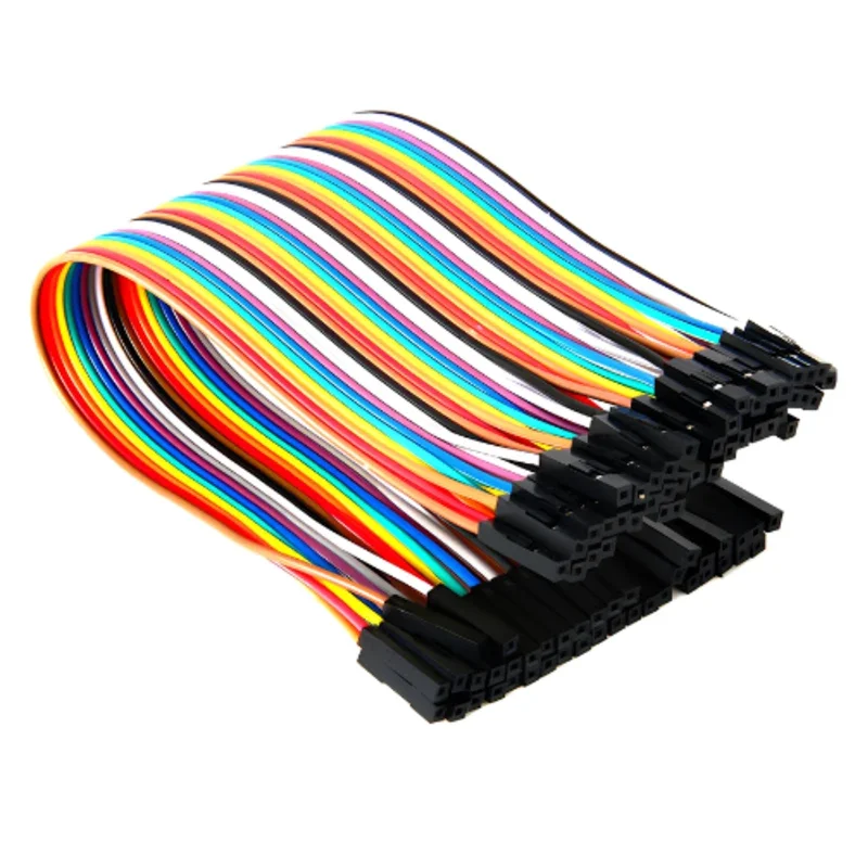 أسلاك من انثى الى انثى بطول 10 سم × 40 قطعة / 10cm Female to Female jumper wires 40pcs