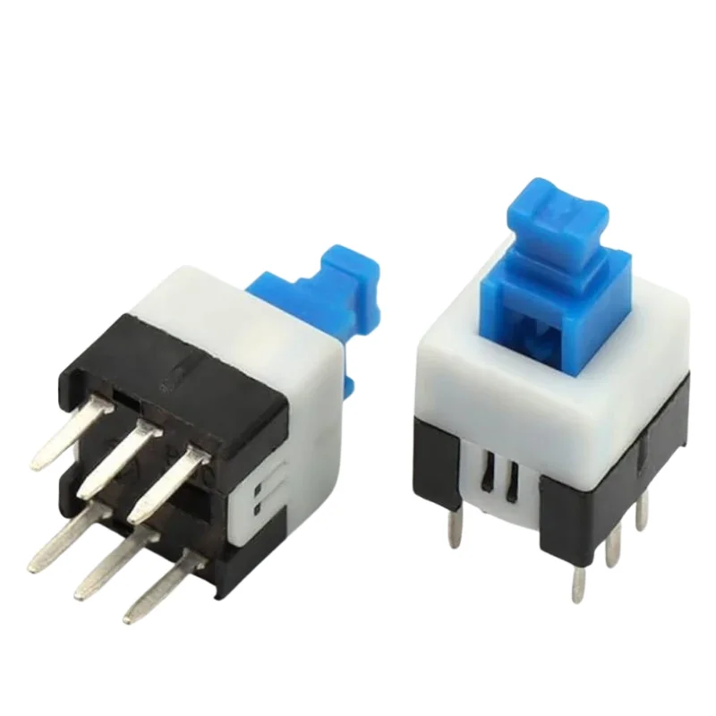 مفتاح ضغط ذاتي القفل / 7x7mm Self-Locking Push Button Switch – 6 Pin Latching Type