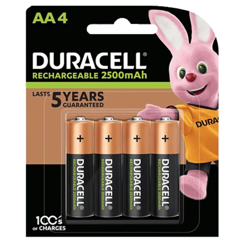 بطاريات دوراسيل AA قابلة للشحن / Duracell Rechargeable AA 2500mah x4