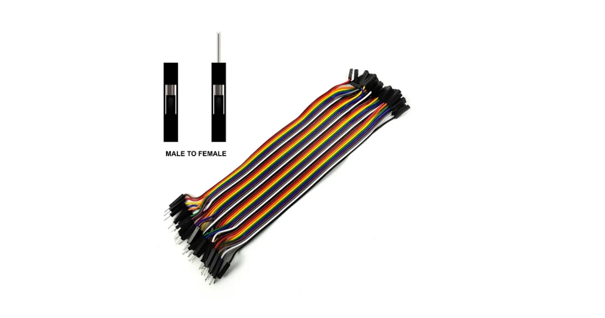 أسلاك من ذكر الى انثى بطول 10 سم × 40 قطعة / 10cm Male to Female jumper wires 40pcs