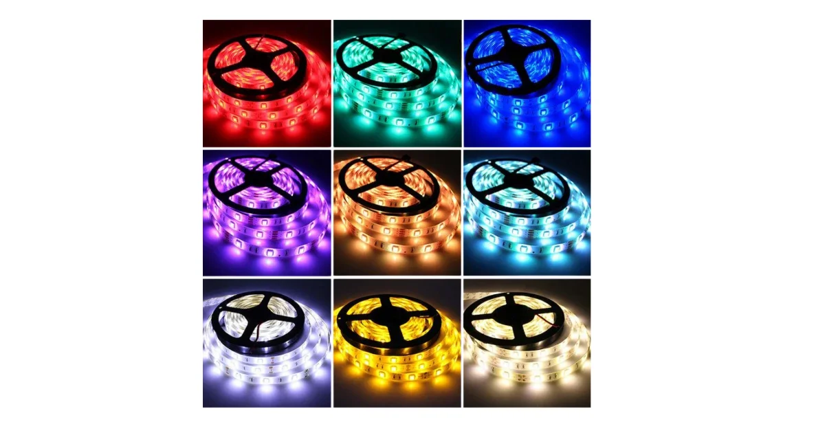 شريط  بطول 5 متر غير مقاوم للماء / RGB 5050 SMD LED Strip 5M/Roll Non-Waterproof