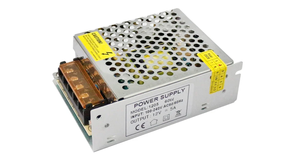 مزود طاقة معدني 5 امبير / METAL POWER SUPPLY LECXO PS 12V 5A