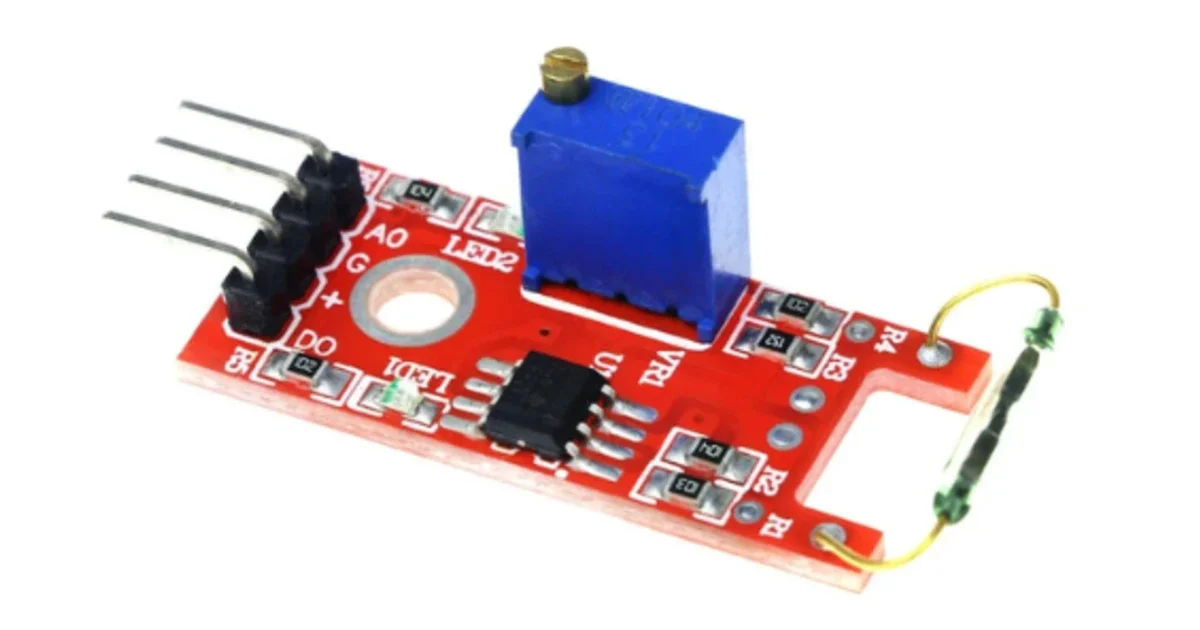 وحدة حساس مفتاح مغناطيسي /  Magnetic Dry Reed Pipe Switch Sensor Module