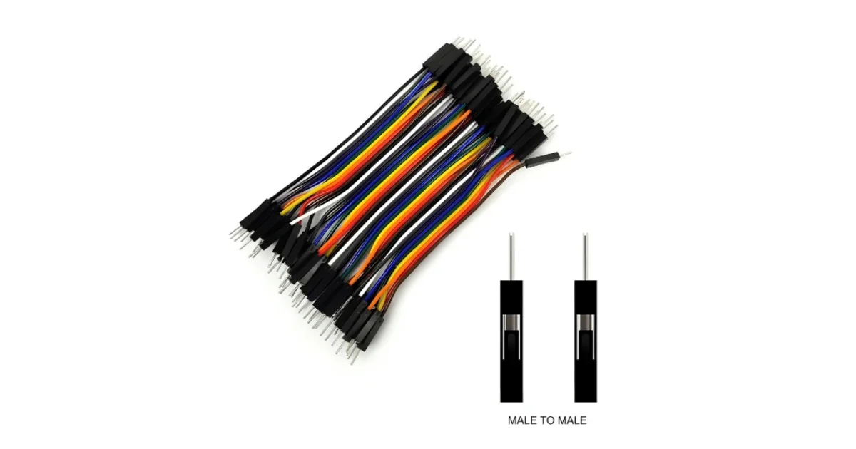 أسلاك من ذكر الى ذكر بطول 10 سم × 40 قطعة / 10cm Male to Male jumper wires 40pcs