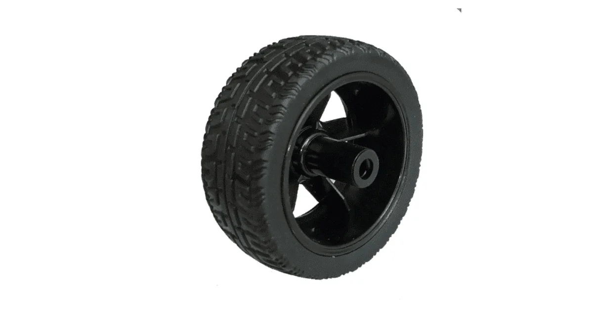 عجلة روبوت سمارت كار 65mm سوداء / 65mm Robot Smart Car Wheel Black
