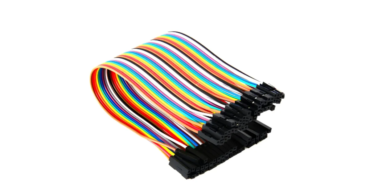 أسلاك من انثى الى انثى بطول 10 سم × 40 قطعة / 10cm Female to Female jumper wires 40pcs