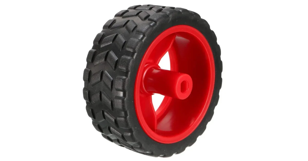 عجلة روبوت سمارت كار 65mm حمراء / 65mm Robot Smart Car Wheel Red