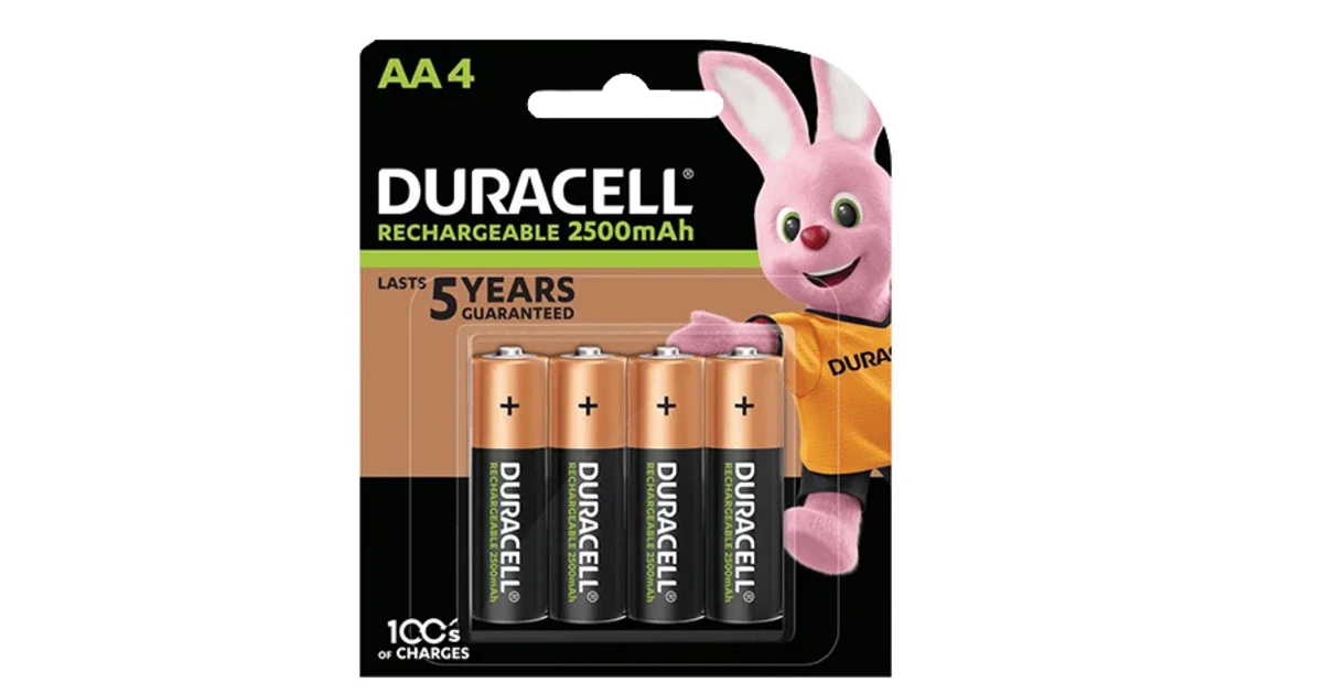 بطاريات دوراسيل AA قابلة للشحن / Duracell Rechargeable AA 2500mah x4